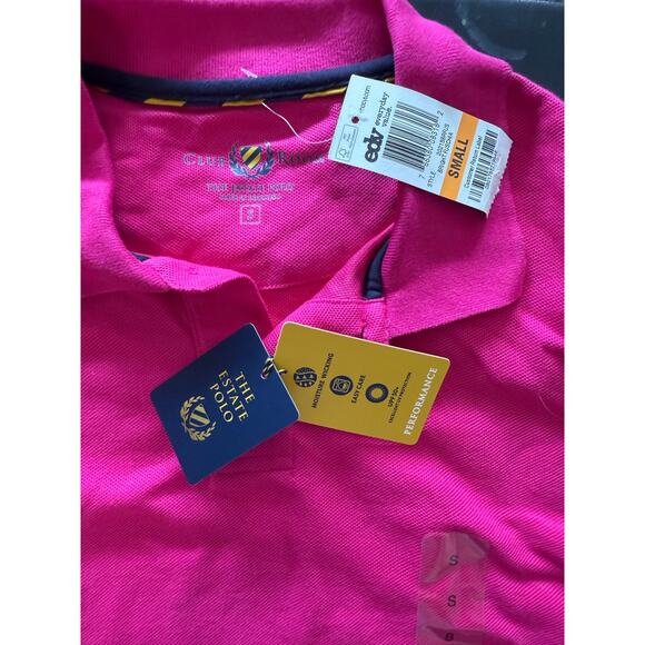 Club Room Polo Shirt Men's Short Sleeve Fuschia Size S collared - Picture 6 of 10